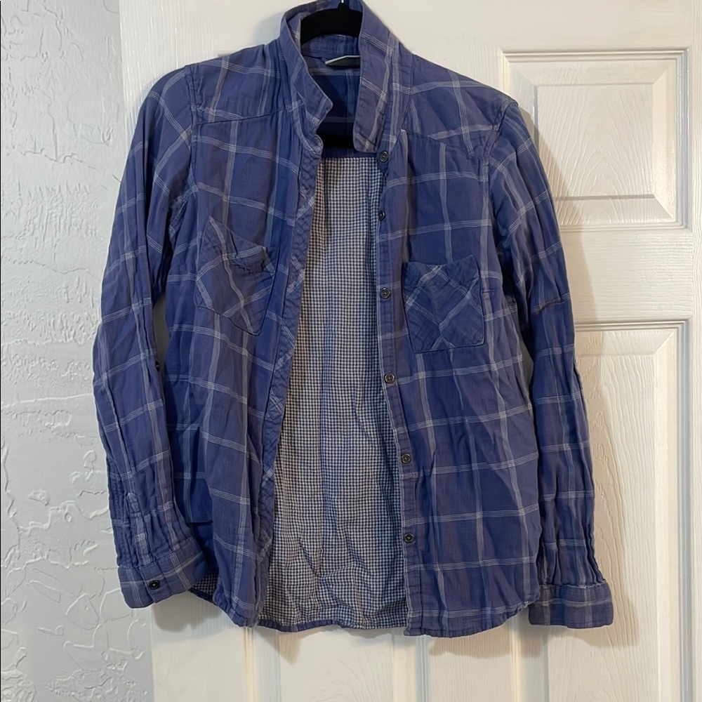 Columbia Blue and White Button Down Shirt